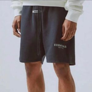 NWT FOG FEAR OF GOD Essentials Black Sweat Shorts